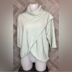 Medium Mint Cowl Yoga Workout Top by Marble